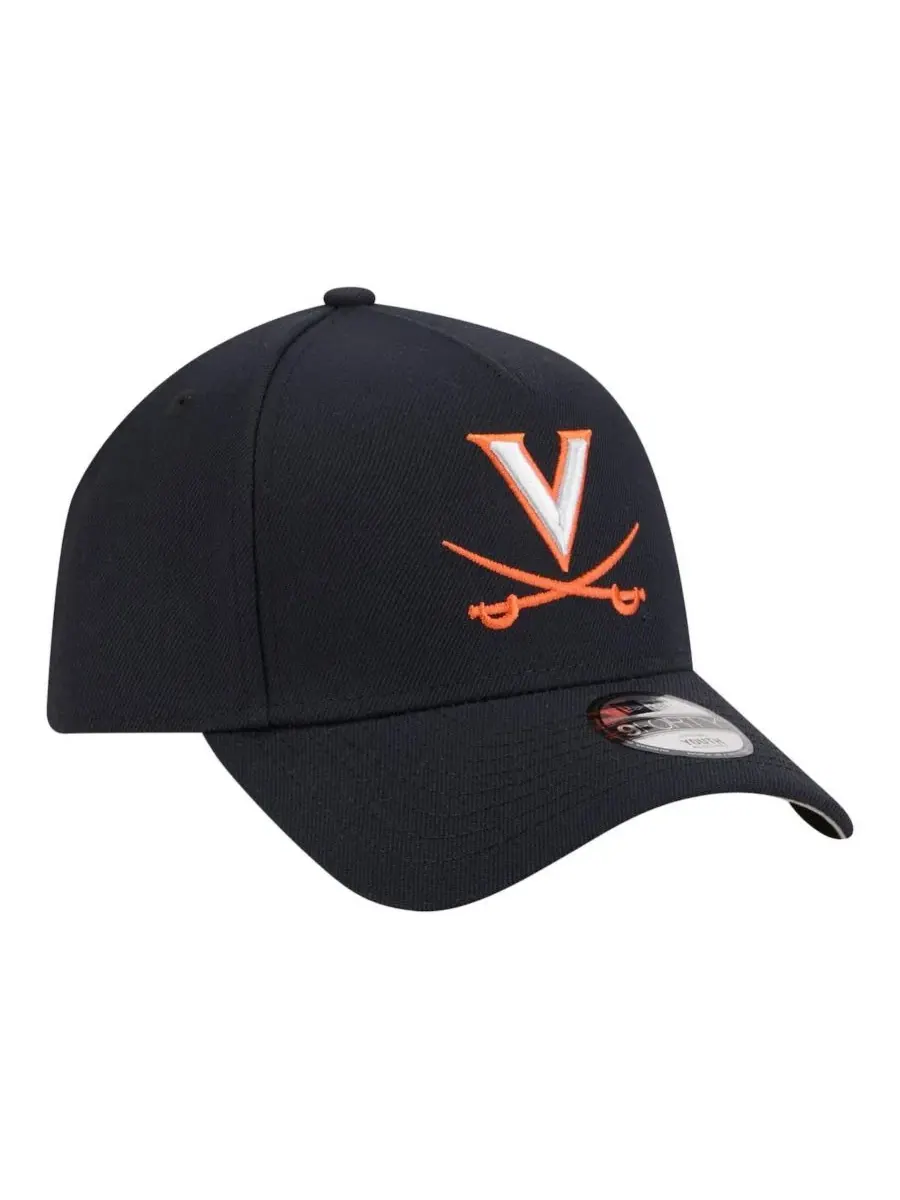 Кепка New Era 9FORTY A-Frame с вышивкой Virginia Cavaliers — изображение 4 из 5, темно-синий