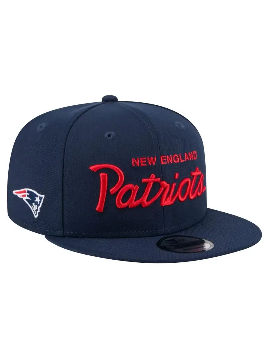 Кепка-снепбек с вышивкой New England Patriots Core Team Script New Era — изображение 4 из 5, темно-синий