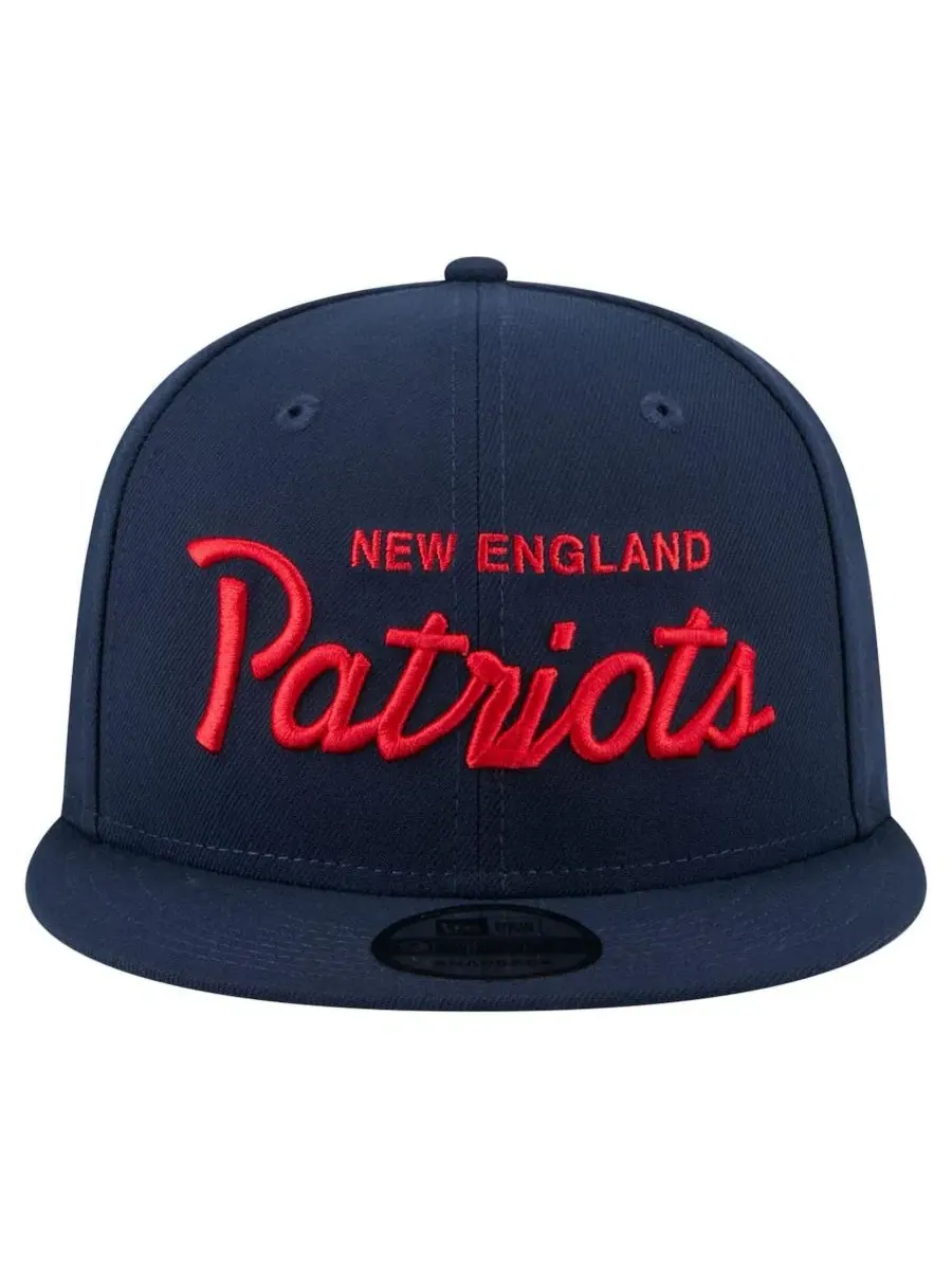 Кепка-снепбек с вышивкой New England Patriots Core Team Script New Era — изображение 5 из 5, темно-синий