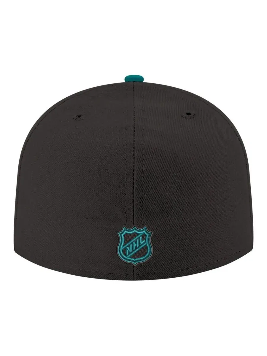 Кепка с принтом San Jose Sharks Core Logo Two-Tone 59FIFTY New Era — изображение 4 из 4, черный