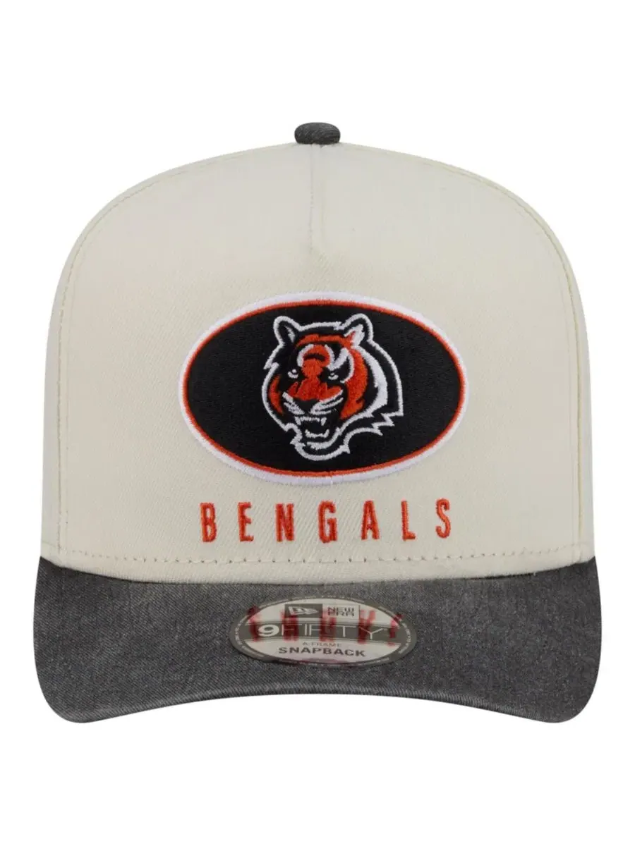 Кепка-снэпбек New Era Washed A-Frame 9FIFTY Cincinnati Bengals — изображение 5 из 5, кремовый черный