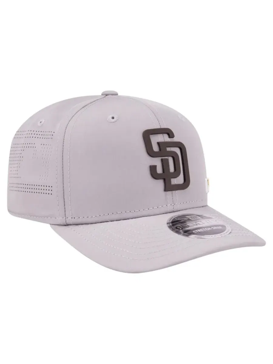 Бейсболка New Era San Diego Padres 9SEVENTY с лазерной перфорацией — изображение 4 из 5, серый