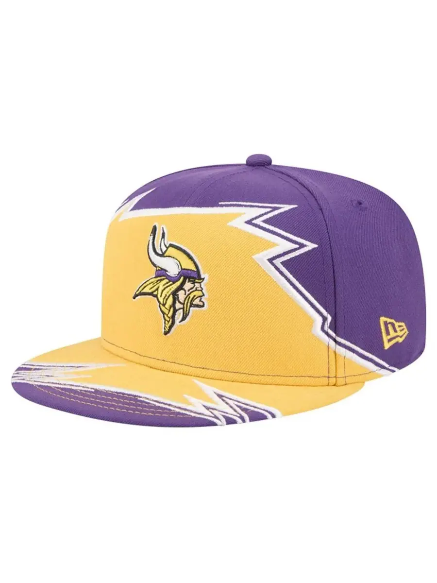 New Era Мужская фиолетово-золотая кепка Minnesota Vikings Break 59FIFTY — изображение 1 из 5, фиолетовый золотистый