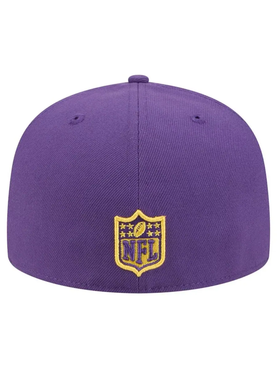 New Era Мужская фиолетово-золотая кепка Minnesota Vikings Break 59FIFTY — изображение 3 из 5, фиолетовый золотистый