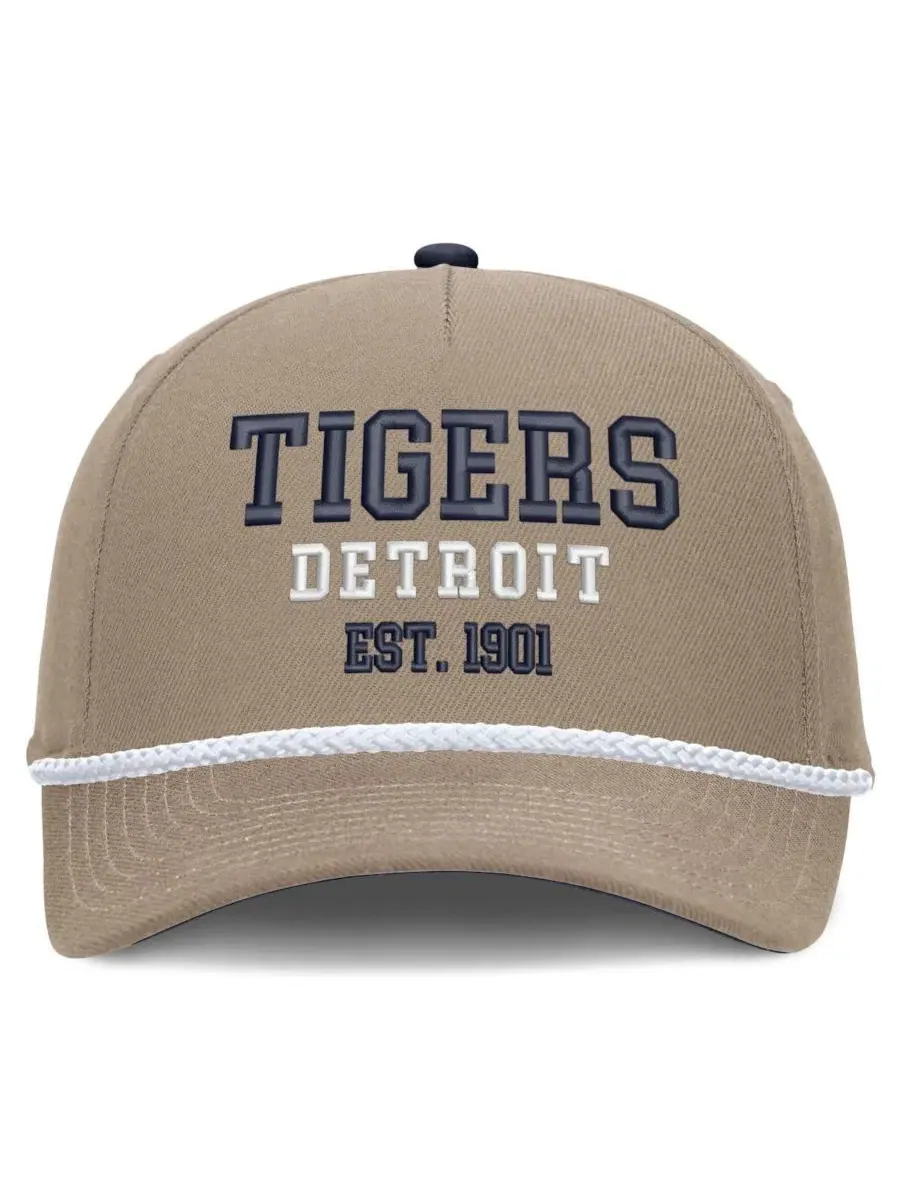Кепка с изогнутым козырьком, с вышивкой, Detroit Tigers Father's Day Rope Rise Nike — изображение 2 из 4, хаки темно-синий