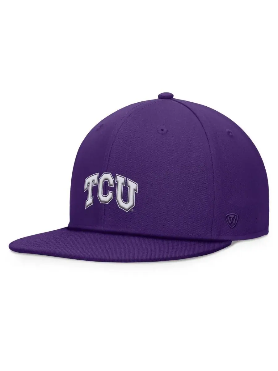 Top of the World Мужская фиолетовая кепка-бейсболка TCU Horned Frogs Fundamental с регулируемой — изображение 1 из 4