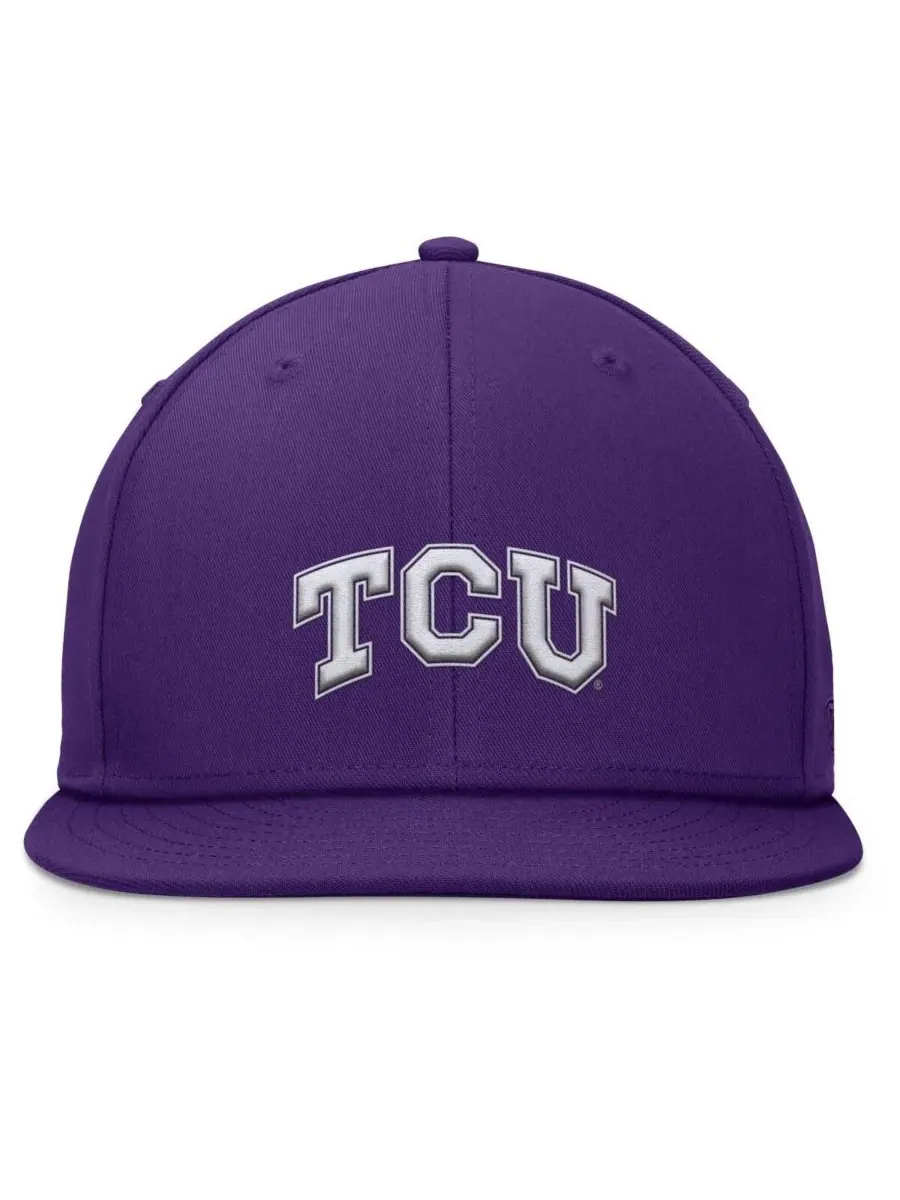 Top of the World Мужская фиолетовая кепка-бейсболка TCU Horned Frogs Fundamental с регулируемой — изображение 2 из 4