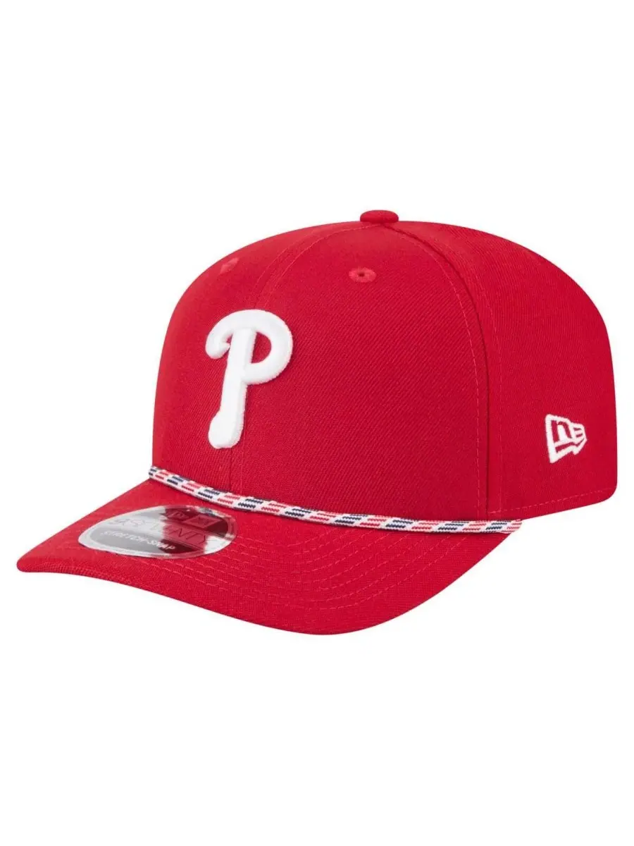 New Era Мужская красная бейсболка Philadelphia Phillies Multi-Rope 9SEVENTY с эластичными застежками — изображение 1 из 5