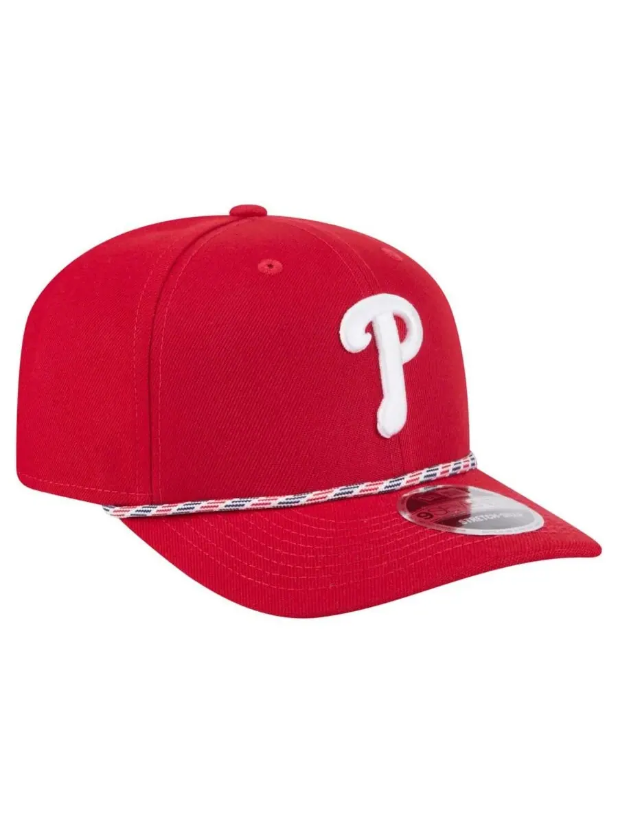 New Era Мужская красная бейсболка Philadelphia Phillies Multi-Rope 9SEVENTY с эластичными застежками — изображение 4 из 5