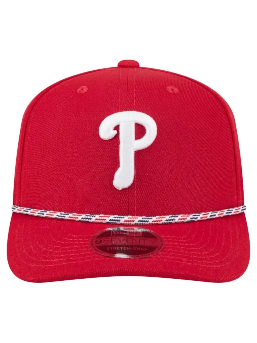 New Era Мужская красная бейсболка Philadelphia Phillies Multi-Rope 9SEVENTY с эластичными застежками — изображение 5 из 5