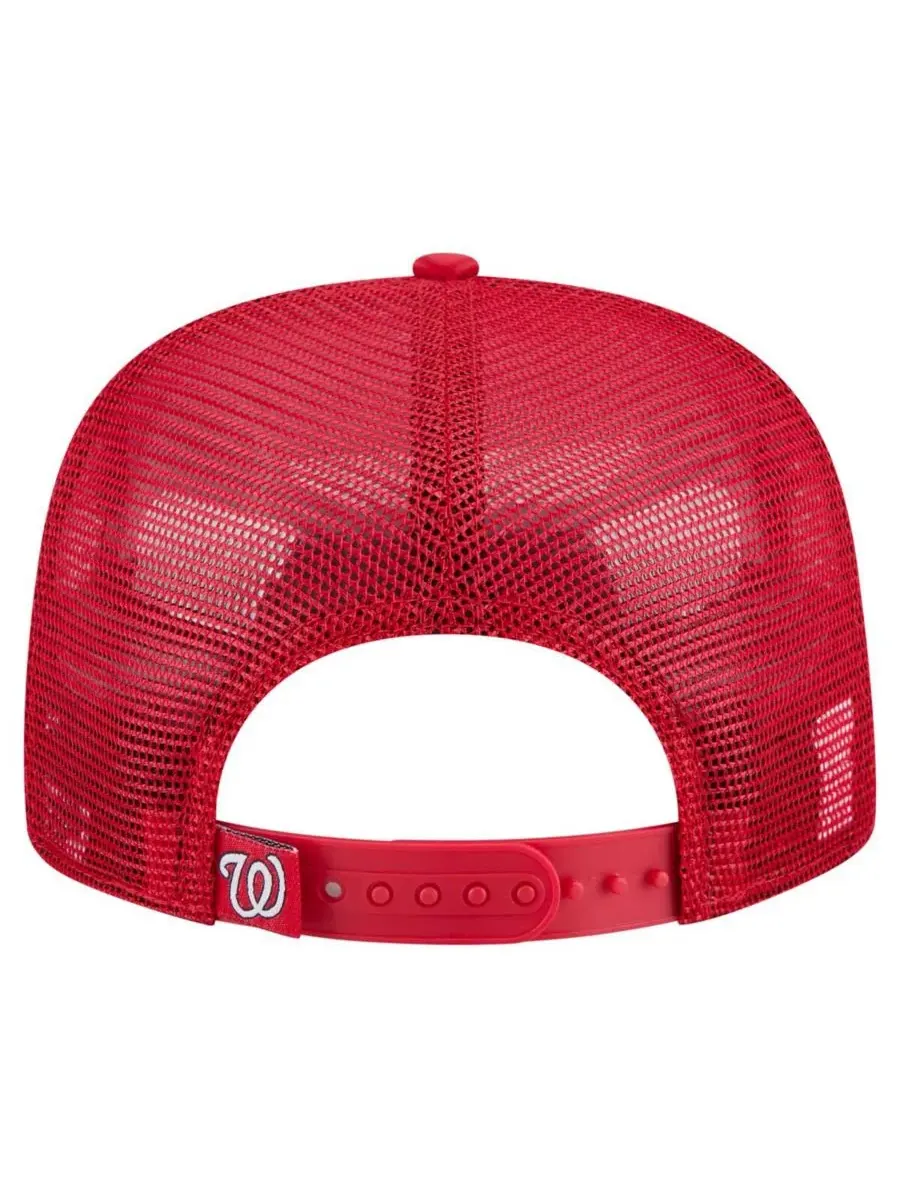 New Era Мужская красная ретро-кепка для гольфа Washington Nationals с атласной надписью — изображение 4 из 5, красный