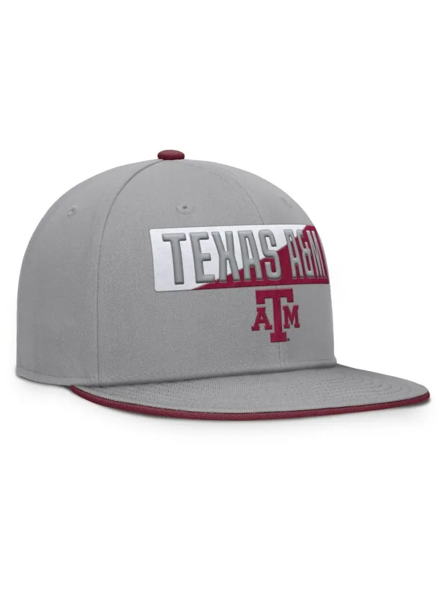Fanatics Мужская серая кепка Texas AM Aggies Duo Snapback — изображение 3 из 4, серый
