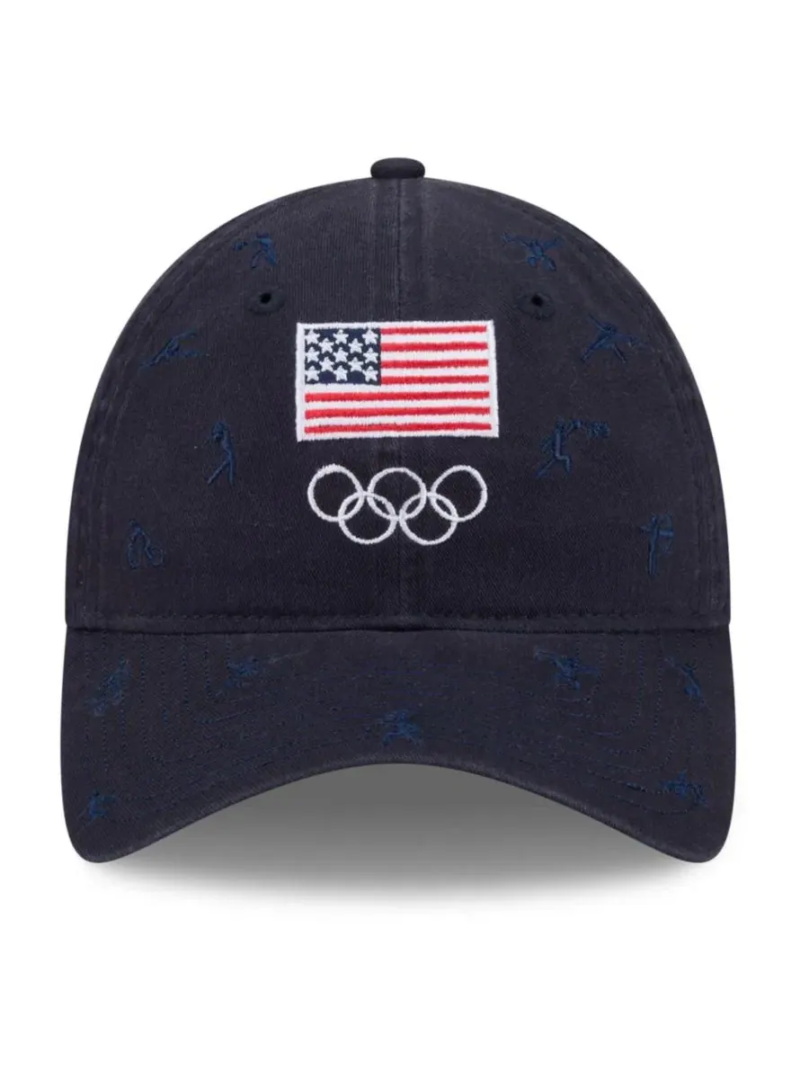 Кепка с вышивкой Team USA Pictogram New Era — изображение 2 из 5, темно-синий