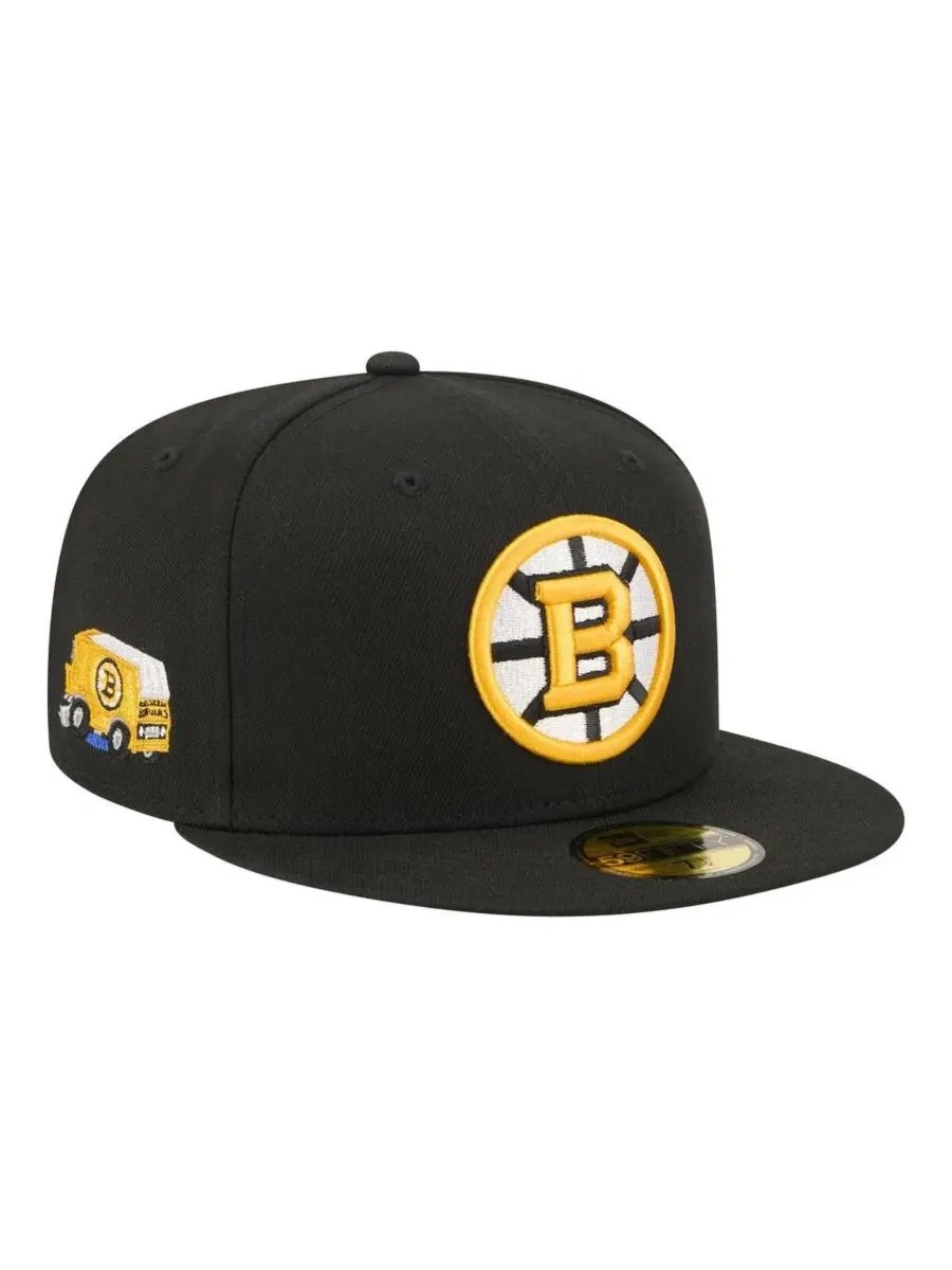 Кепка с высокой тульей Boston Bruins Zamboni 59FIFTY New Era — изображение 1 из 5, черный