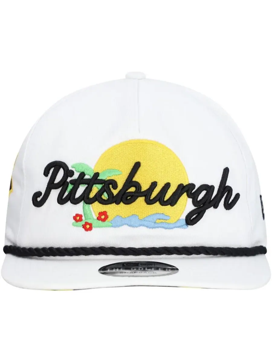 New Era Мужская белая регулируемая кепка для гольфа Pittsburgh Pirates Paradise — изображение 5 из 5, белый