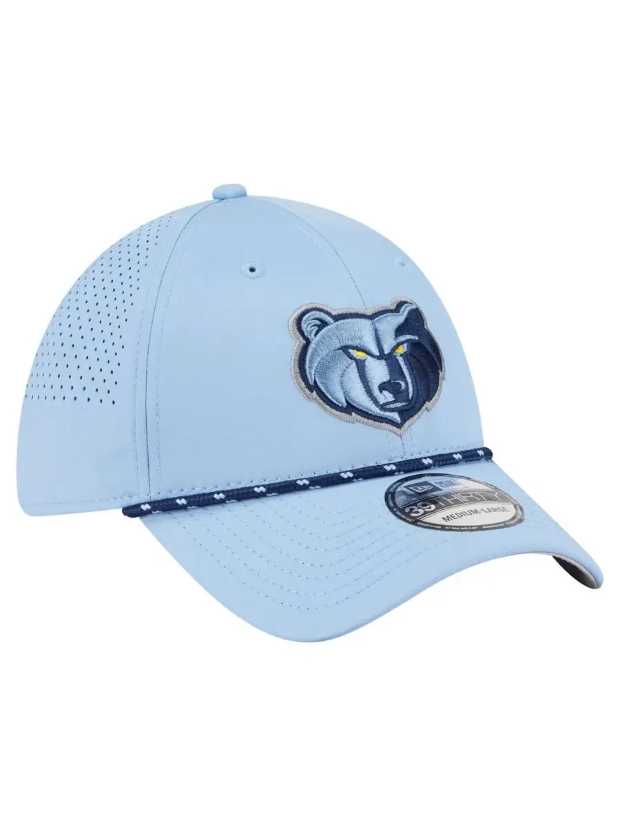 New Era Мужская светло-голубая бейсболка Memphis Grizzlies Featherweight Poly Rope Flex 39Thirty — изображение 4 из 5