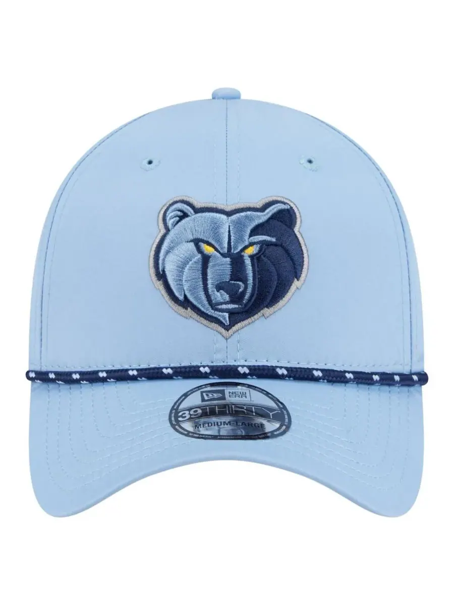 New Era Мужская светло-голубая бейсболка Memphis Grizzlies Featherweight Poly Rope Flex 39Thirty — изображение 5 из 5