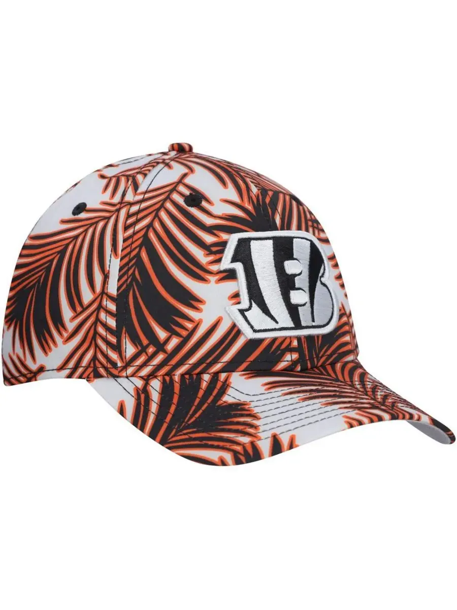 New Era Мужская серая кепка Cincinnati Bengals Palms 39THIRTY Flex — изображение 3 из 4, серый