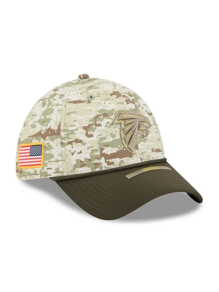 New Era Мужская камуфляжная/темно-зеленая кепка Atlanta Falcons 2025 Salute to Service 39THIRTY — изображение 1 из 4