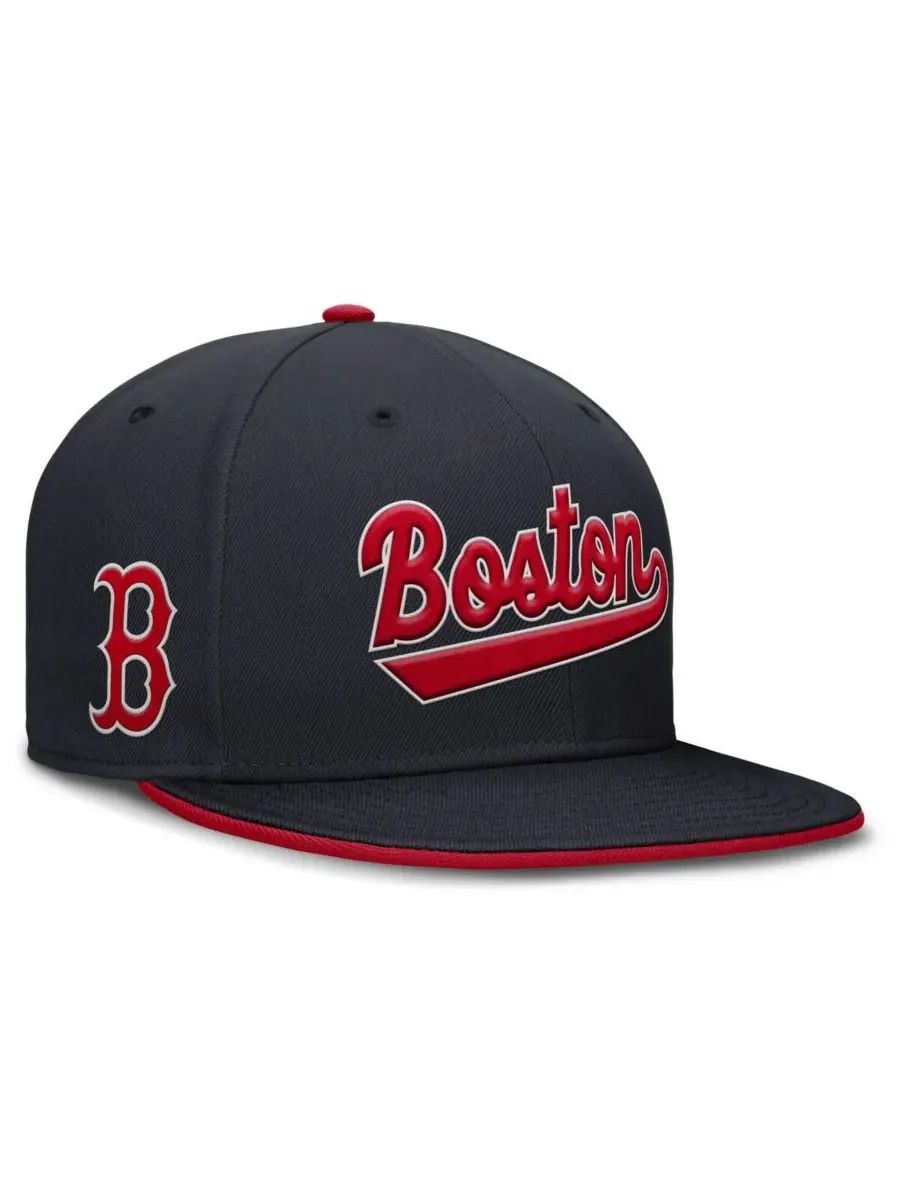 Nike Мужская темно-синяя бейсболка Boston Red Sox True Performance Fitted Hat — изображение 1 из 4, темно-синий