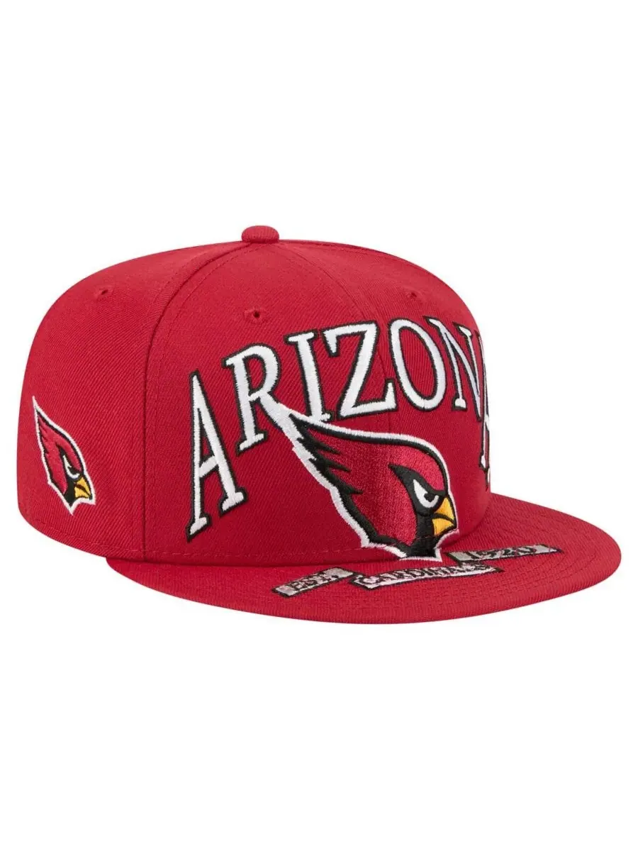 Мужская бейсболка Cardinal Arizona Cardinals Oversized 59FIFTY Fitted Hat New Era — изображение 1 из 5, красный