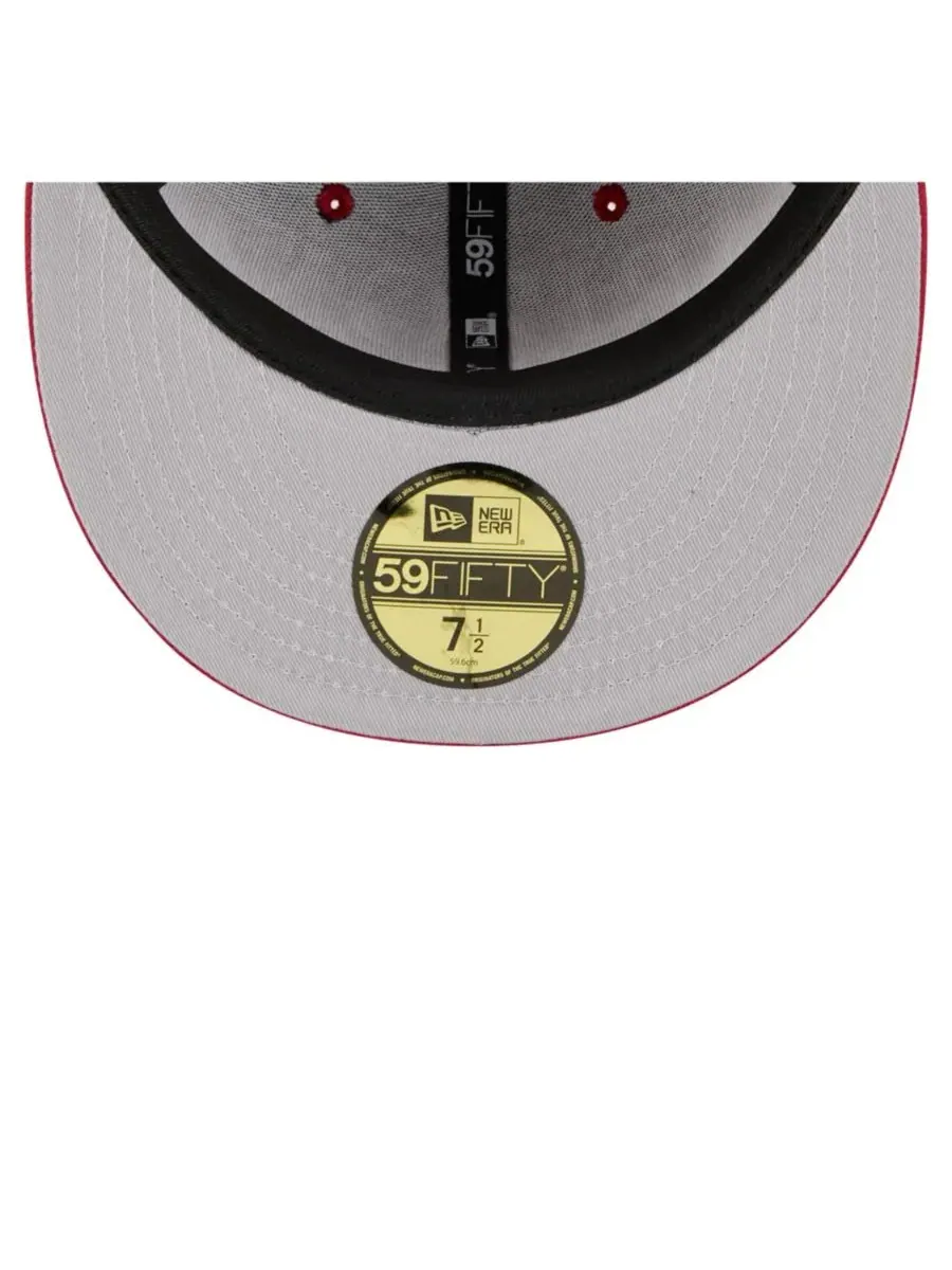 Мужская бейсболка Cardinal Arizona Cardinals Oversized 59FIFTY Fitted Hat New Era — изображение 2 из 5, красный