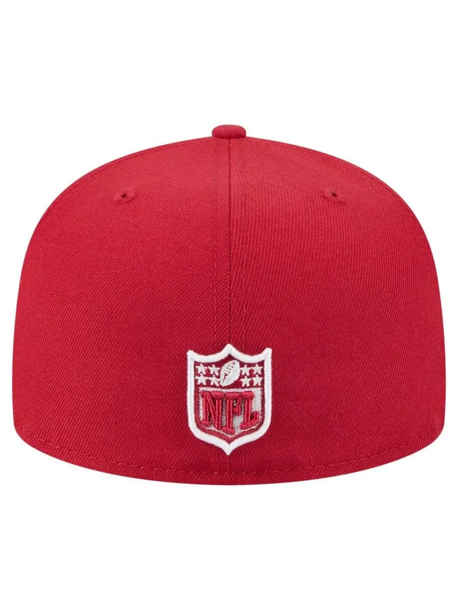 Мужская бейсболка Cardinal Arizona Cardinals Oversized 59FIFTY Fitted Hat New Era — изображение 3 из 5, красный