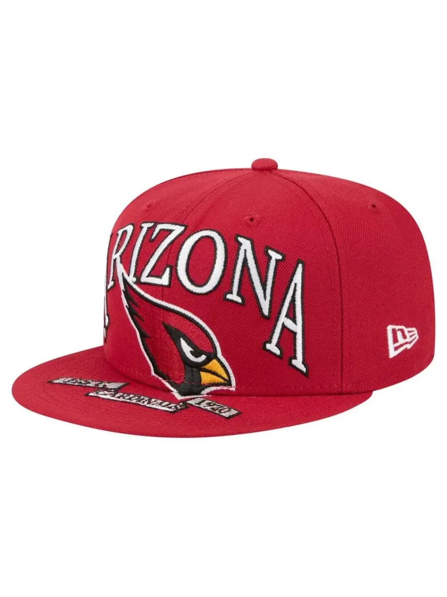 Мужская бейсболка Cardinal Arizona Cardinals Oversized 59FIFTY Fitted Hat New Era — изображение 4 из 5, красный