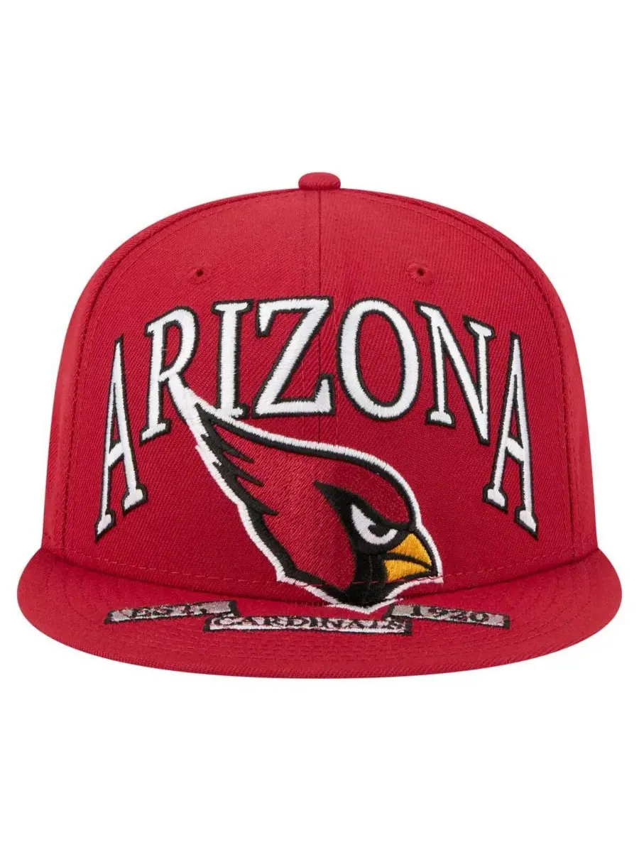 Мужская бейсболка Cardinal Arizona Cardinals Oversized 59FIFTY Fitted Hat New Era — изображение 5 из 5, красный