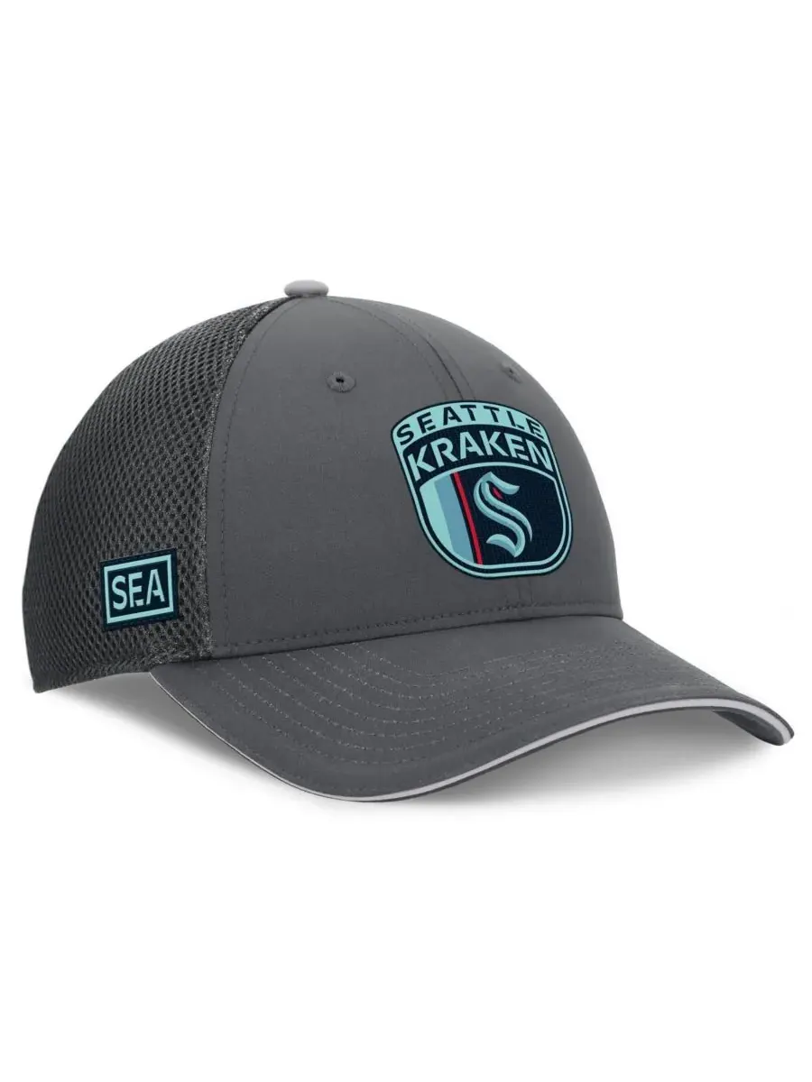 Fanatics Мужская серая бейсболка Seattle Kraken Authentic Pro Home Ice Trucker с регулируемым — изображение 1 из 5, серый
