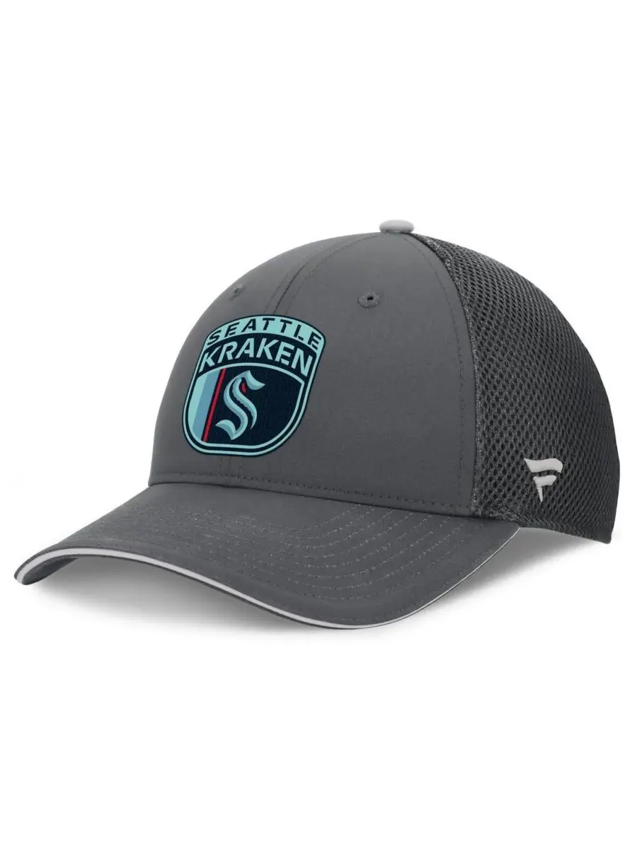 Fanatics Мужская серая бейсболка Seattle Kraken Authentic Pro Home Ice Trucker с регулируемым — изображение 3 из 5, серый