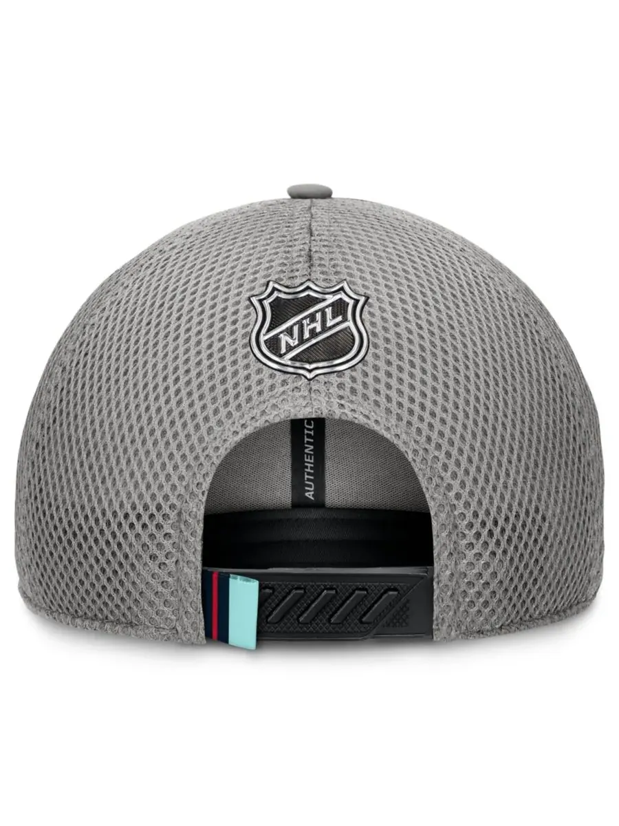 Fanatics Мужская серая бейсболка Seattle Kraken Authentic Pro Home Ice Trucker с регулируемым — изображение 5 из 5, серый