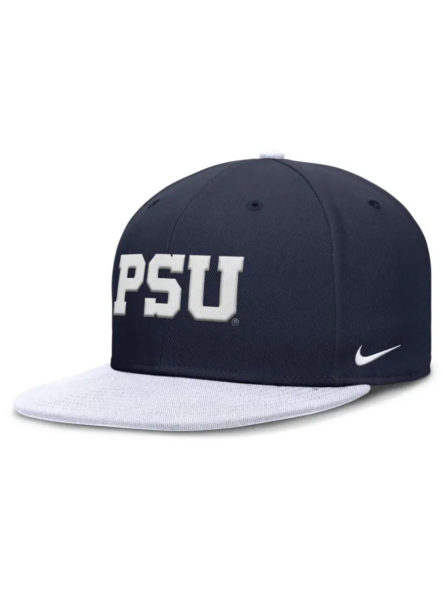 Nike Мужская двухцветная бейсболка Penn State Nittany Lions Primetime Performance Fitted Hat — изображение 1 из 4