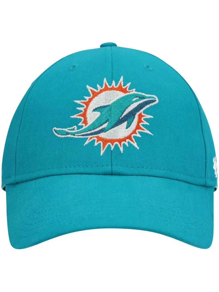 Детская регулируемая кепка Aqua Miami Dolphins Basic MVP '47 Brand — изображение 2 из 4, голубой