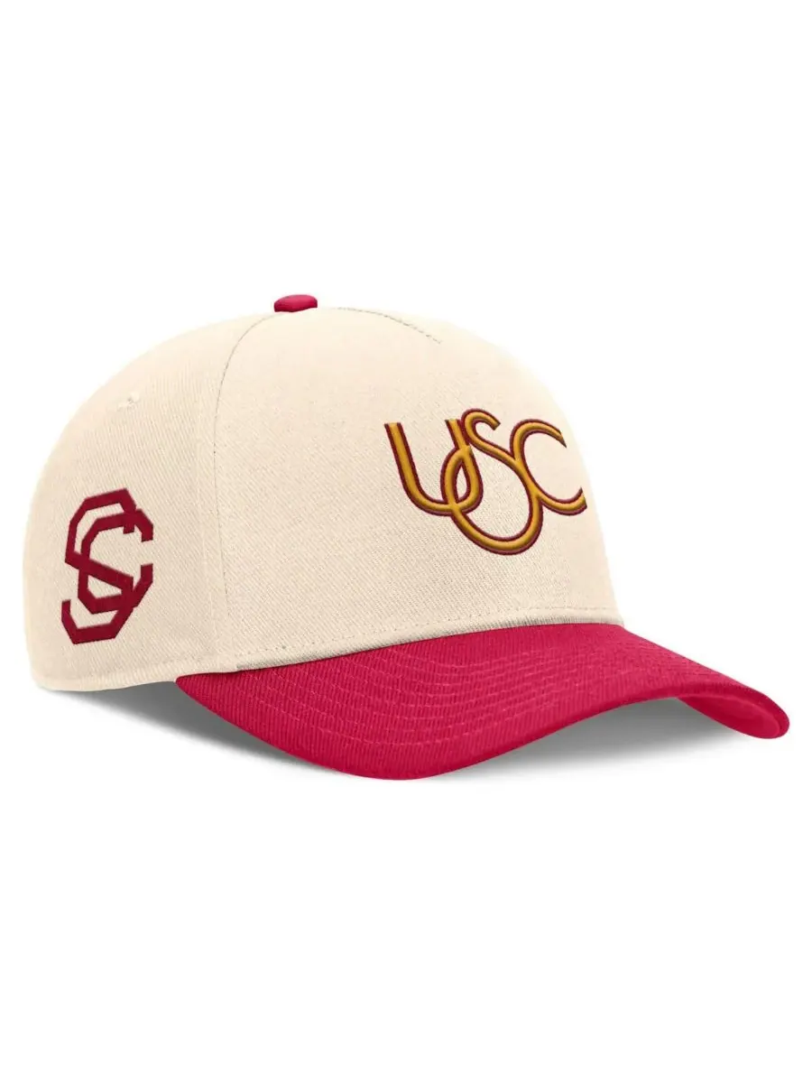 Мужская регулируемая кепка Natural/Cardinal USC Trojans Academic Rise Dri-FIT Nike — изображение 1 из 4, красный