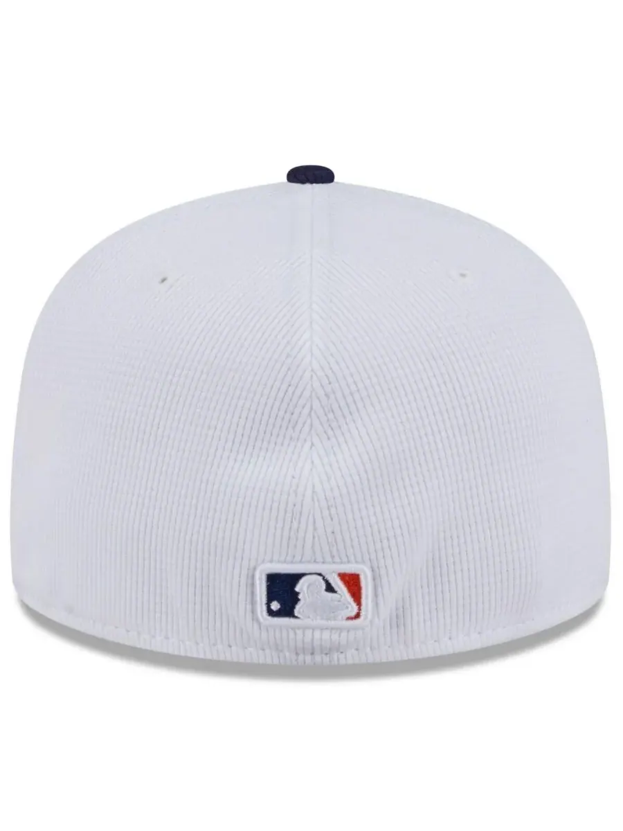 New Era Мужская бейсболка Houston Astros 2025 City Connect Batting Practice 59FIFTY — изображение 3 из 5, белый темно-синий