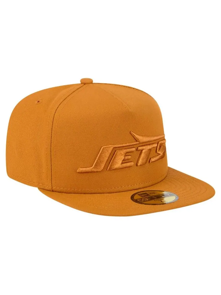 New Era Мужская коричневая бейсболка New York Jets Color Pack A-Frame 59FIFTY Fitted Hat — изображение 3 из 5, коричневый