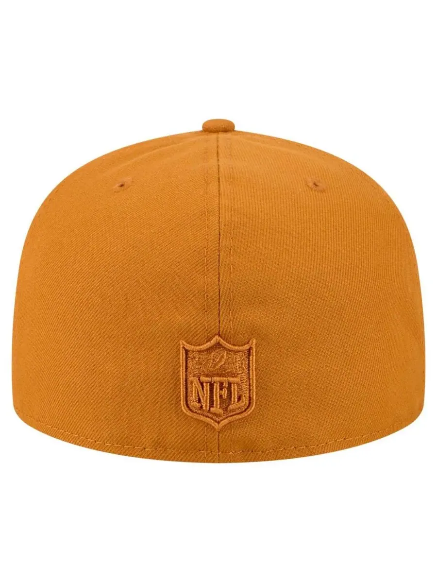 New Era Мужская коричневая бейсболка New York Jets Color Pack A-Frame 59FIFTY Fitted Hat — изображение 4 из 5, коричневый