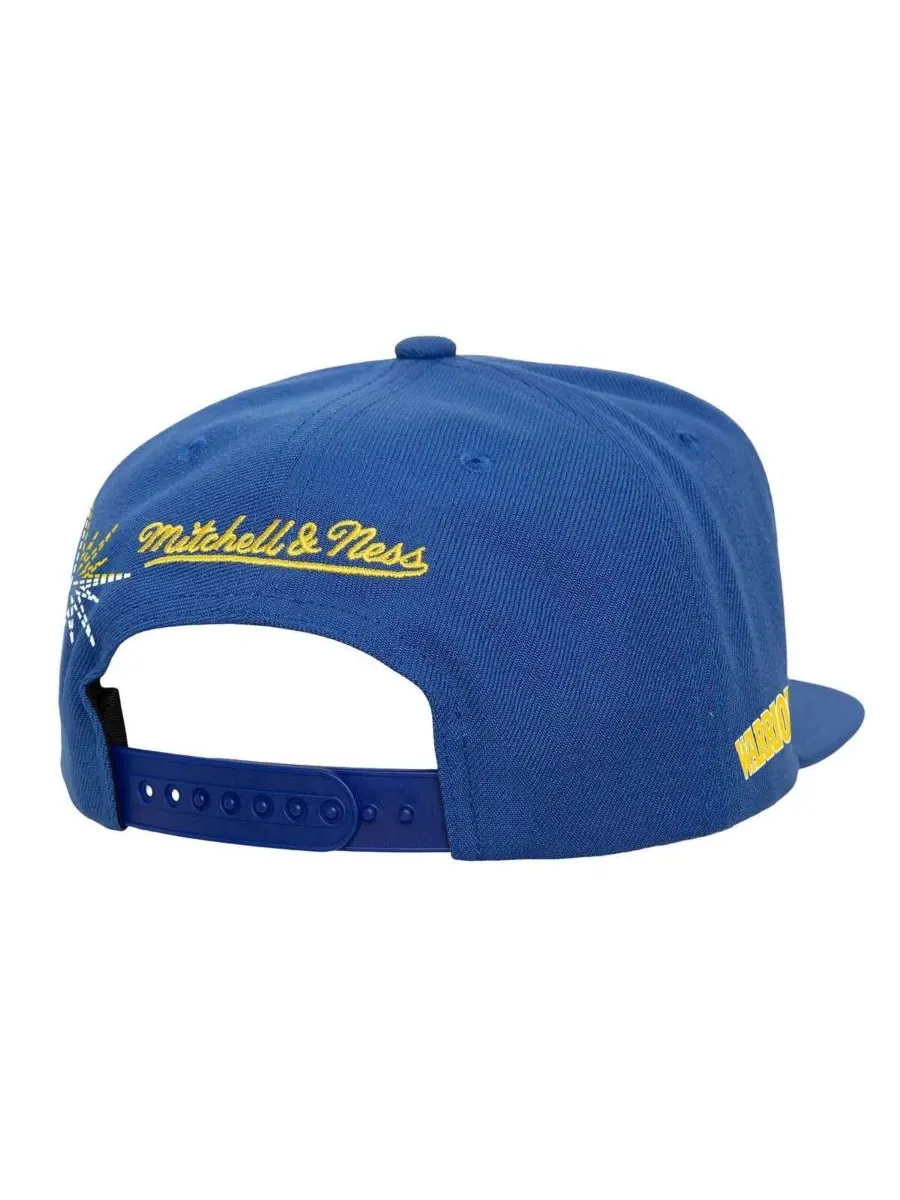 Mitchell & Ness Мужская бейсболка Royal Golden State Warriors Starlight Snapback — изображение 2 из 2, королевский