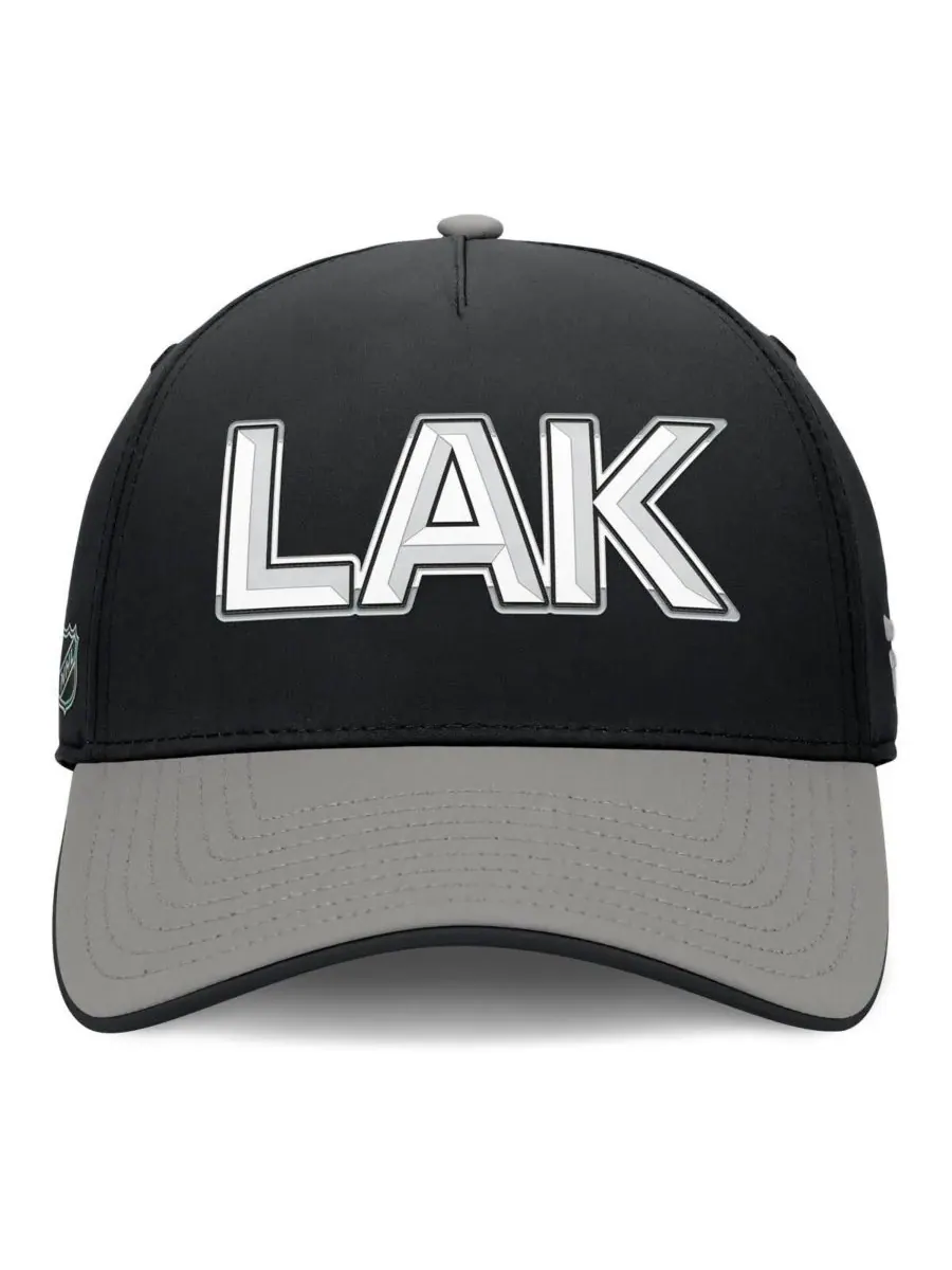 Fanatics Мужская черно-серая бейсболка Los Angeles Kings Authentic Pro Rink Team Code Flex — изображение 2 из 4, черный серый