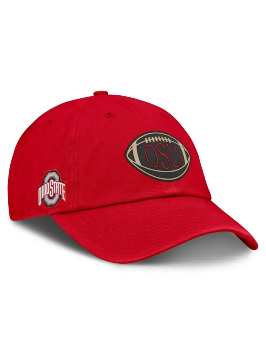 Кепка с футбольным принтом Ohio State Buckeyes Campus Prep Football Club Nike — изображение 3 из 4, алый