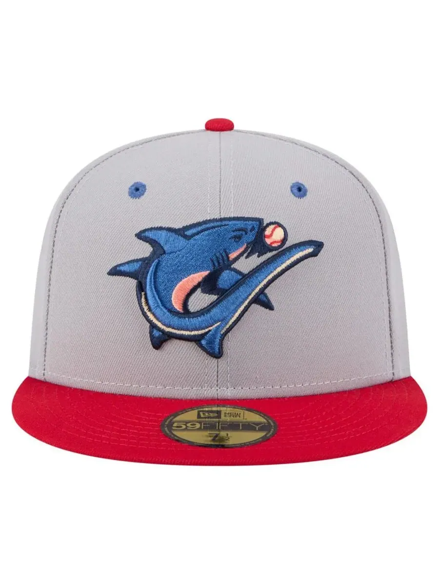 New Era Мужская серо-красная кепка Clearwater Threshers Authentic Collection 59FIFTY — изображение 2 из 4, серый красный