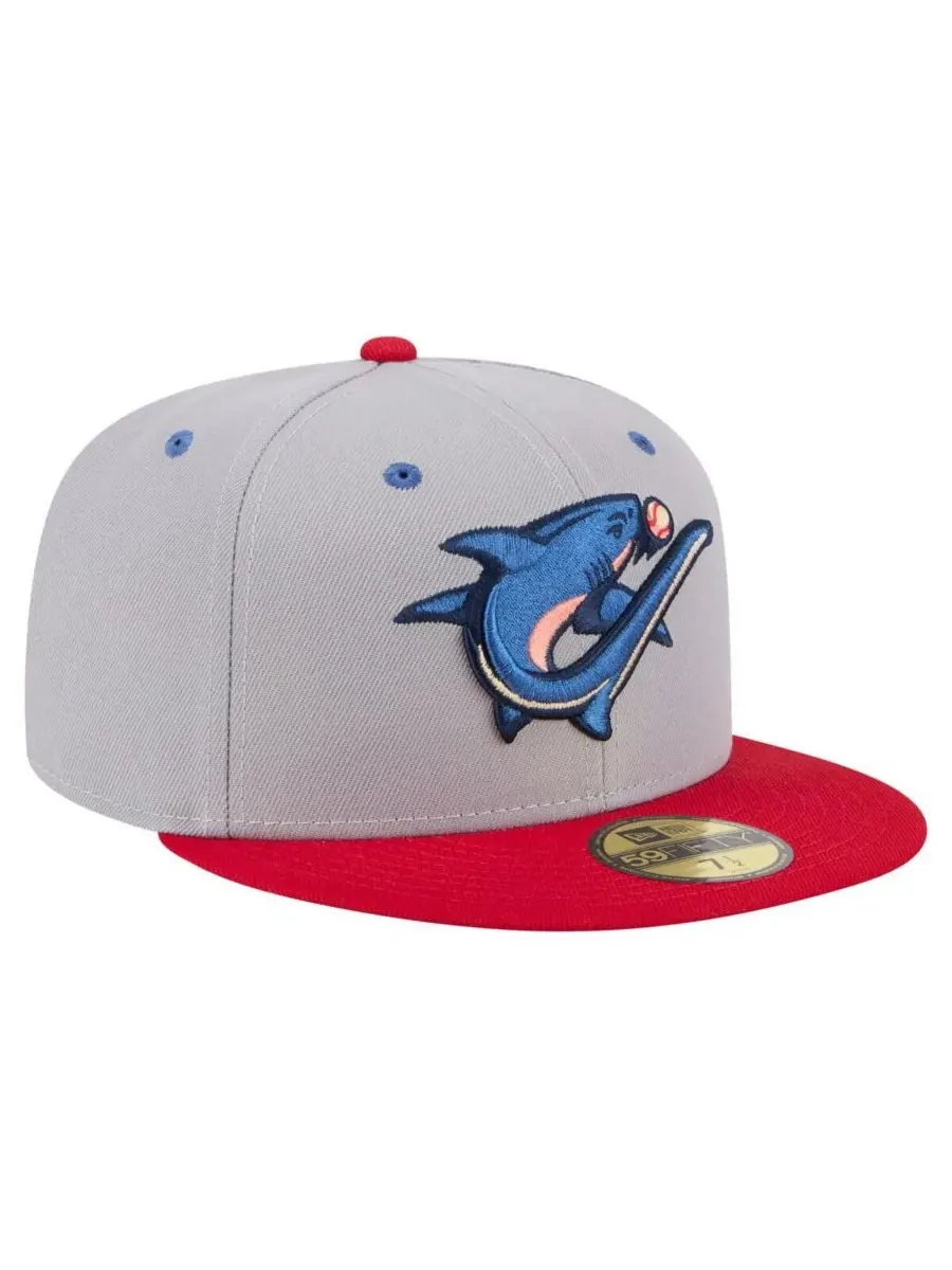 New Era Мужская серо-красная кепка Clearwater Threshers Authentic Collection 59FIFTY — изображение 3 из 4, серый красный