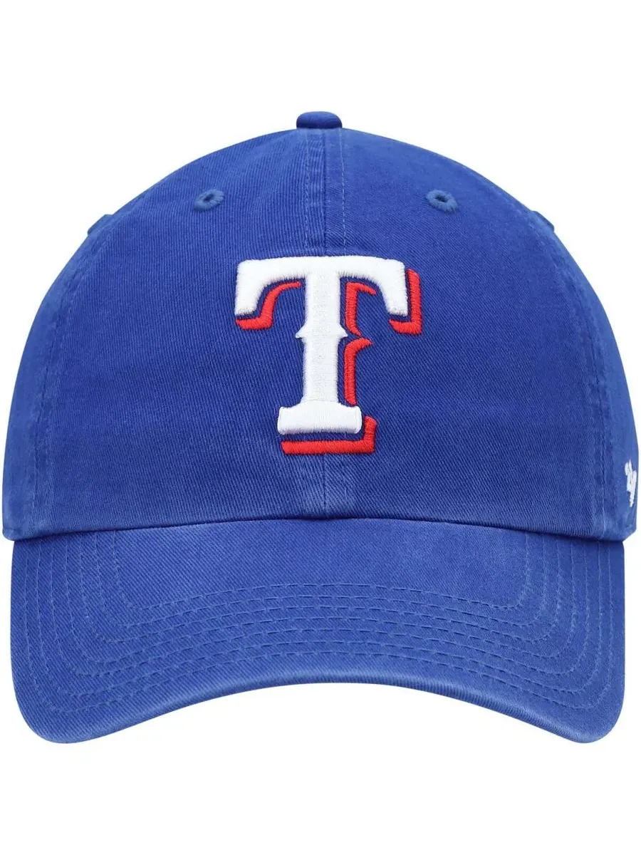Детская регулируемая кепка с логотипом команды Royal Texas Rangers '47 Brand — изображение 2 из 4, королевский