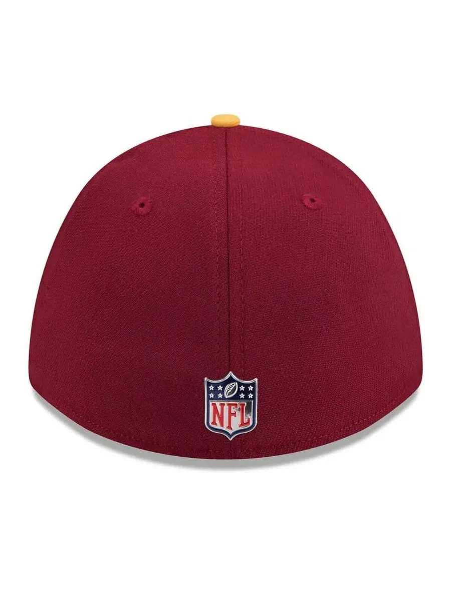 Кепка New Era с вышивкой и значком 2026 NFL Draft, Washington Commanders — изображение 4 из 5, бордовый золотистый