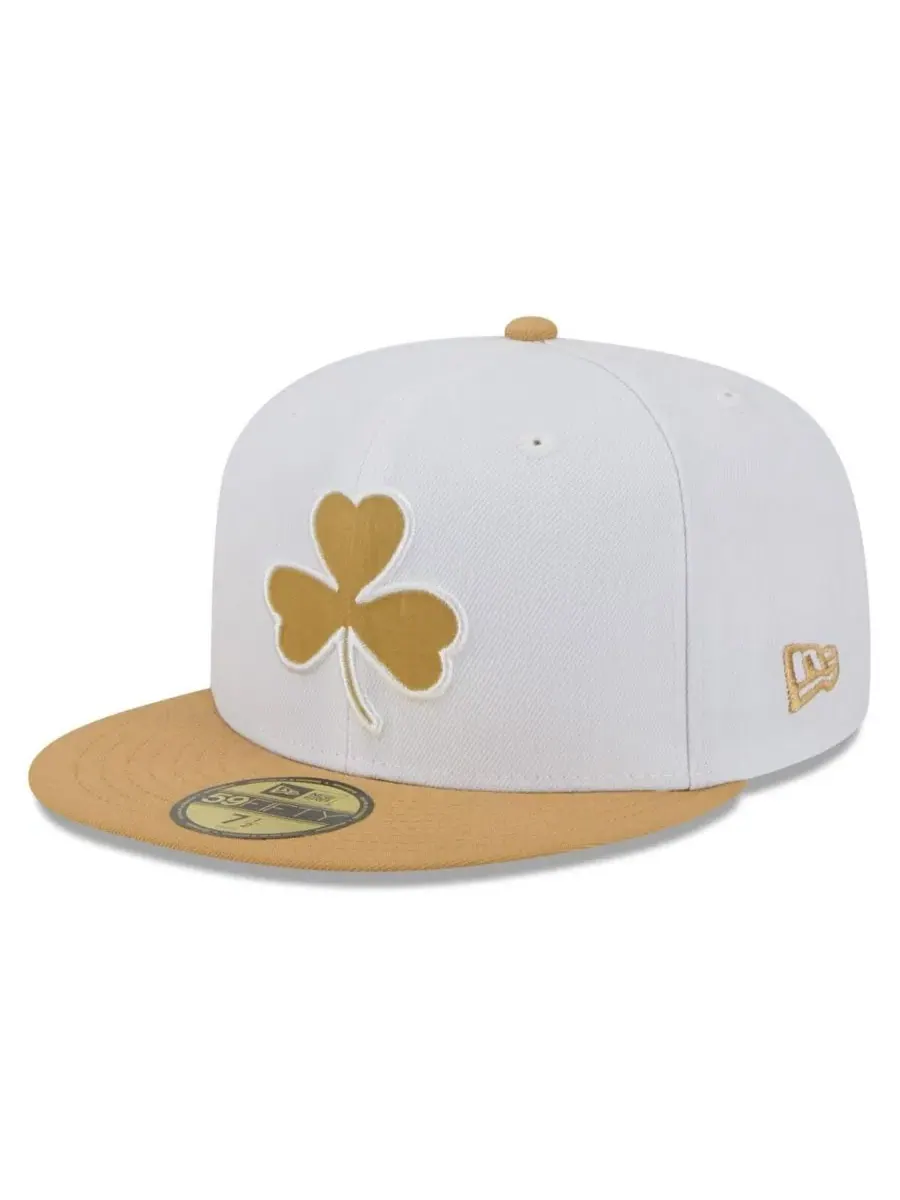 Кепка New Era с вышивкой Boston Celtics, 2025/26 City Edition — изображение 3 из 5, белый золотистый