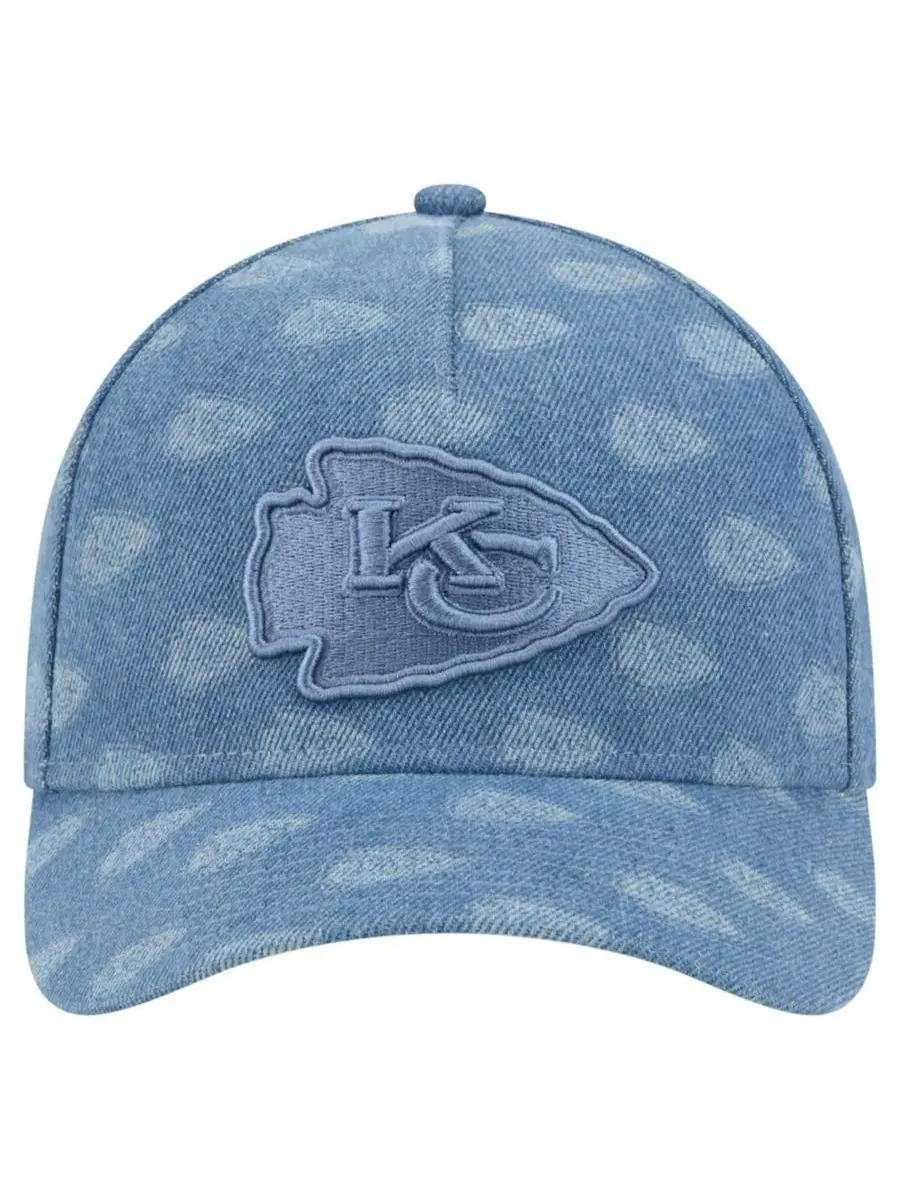 Кепка джинсовая с вышивкой Kansas City Chiefs New Era — изображение 2 из 7, джинсовый синий