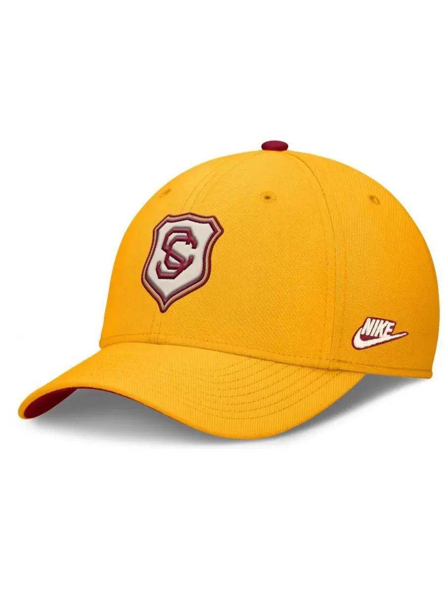 Мужская золотистая кепка USC Trojans Legacy Rise Performance Flex Nike — изображение 1 из 4, золото
