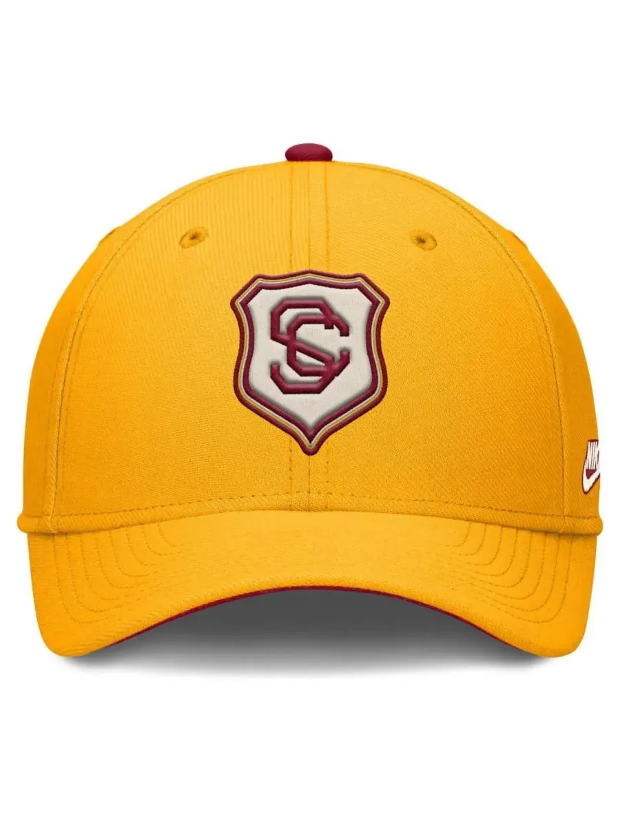 Мужская золотистая кепка USC Trojans Legacy Rise Performance Flex Nike — изображение 2 из 4, золото