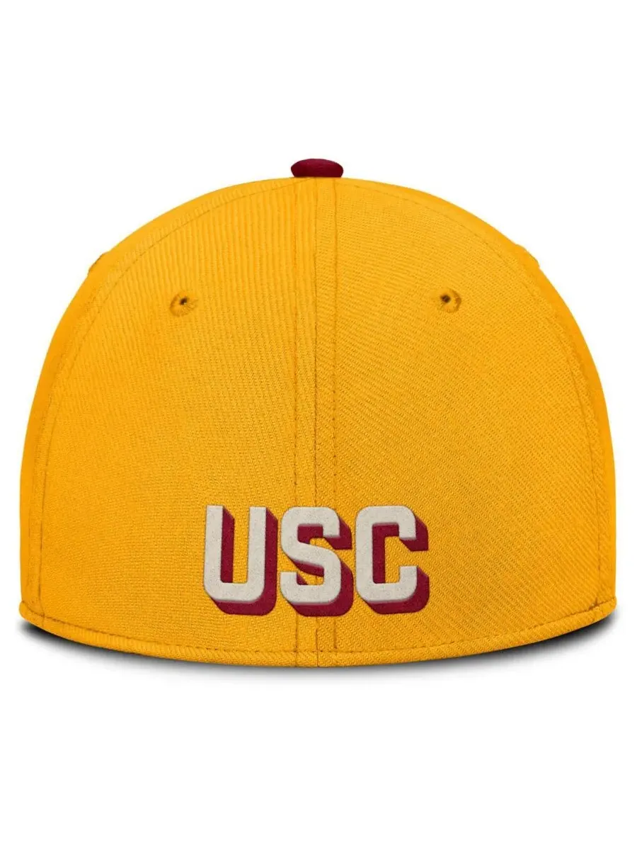 Мужская золотистая кепка USC Trojans Legacy Rise Performance Flex Nike — изображение 4 из 4, золото